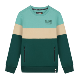 SKURK - Sweater Sjoerd - Colourblock groen