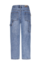 B.Nosy - Denim cargo broek Patty - Mid blue denim