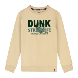 SKURK - Sweater met flock print Sted - beige