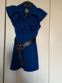 Kleedje met riem - blauw