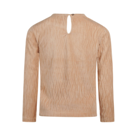 Koko Noko - Longsleeve velours - caramel bruin