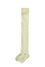 Le Chic - Maillot kabel knit tights - Pearled Ivory