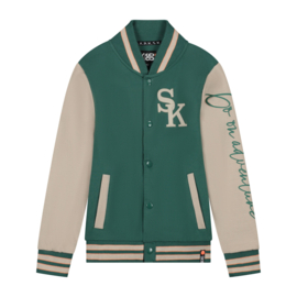 SKURK - Baseball vest Vik - Green/ Sand