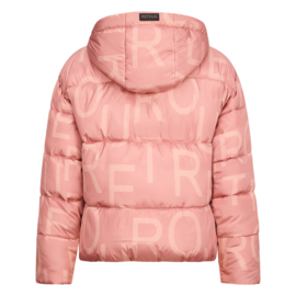 Retour - Puffer jas Gaby met all-over logoprint - Roze