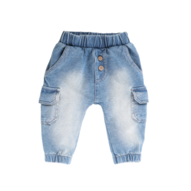 B.E.S.S. - Pants Denim Cargo - Snow Wash