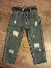 Loévia jeans - Jeans broek met scheurtjes - blauw