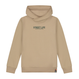 SKURK - Hoodie met print Sudem - Beige