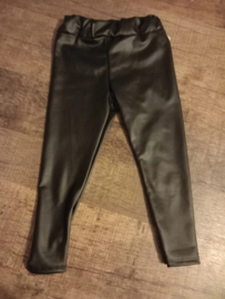 Legging lederlook - zwart