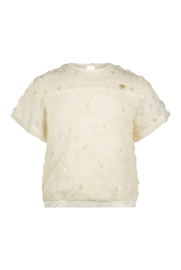 Le Chic - Top Earlyne flower-net - Dreamy Creamy