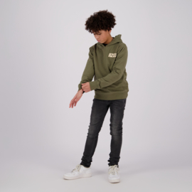 RAIZZED - Hoodie Nulato met backprint - army green
