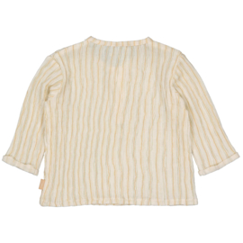 Levv - Shirt FERDI - AOP Camel Light Stripe