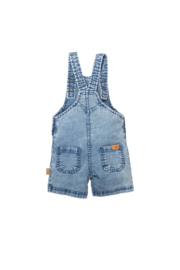 B.E.S.S. - Salopette short jog denim - Stone wash