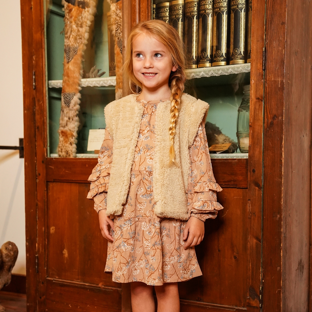 Koko Noko - Jurk met bloemenpatroon - Caramel brown