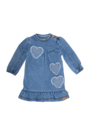 B.E.S.S. - Jurk hearts jog denim - Stone Wash