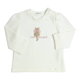 GYMP - Longsleeve Aerodoux "sooo purrfect"- Off White - Beige