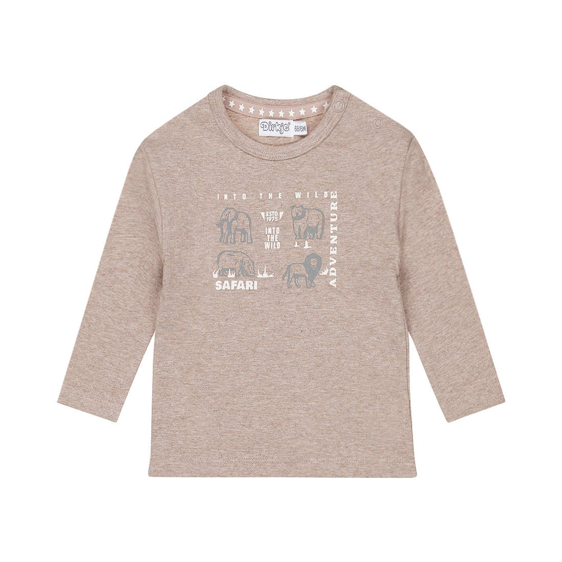 Dirkje - T-shirt longsleeve dropped shoulder - Faded brown