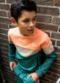 SKURK - Sweater Sjoerd - Peach/ Sand/ Green