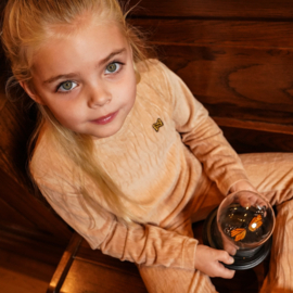 Koko Noko - Longsleeve velours - caramel bruin