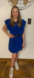 Kleedje met riem - blauw