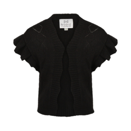 Koko Noko - Gilet gebreid met ruffles - zwart