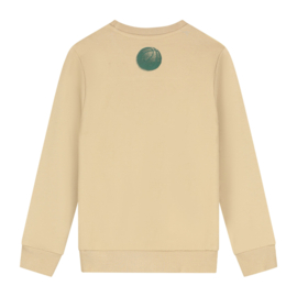 SKURK - Sweater met flock print Sted - beige