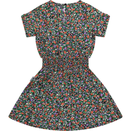 Vinrose - Kleedje met bloemenmotief - Black