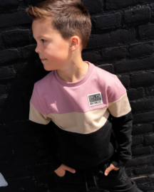 SKURK - Sweater Sjoerd - Colourblock roze