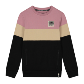 SKURK - Sweater Sjoerd - Colourblock roze