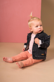 BESS - Jacket Denim/Teddy Ruffles - Black Denim