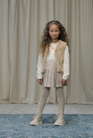 Le Chic - Furry heartshaped gilet Eloisa - beige