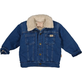 B.E.S.S. - Jog denim jacket met teddyvoering - Stone wash