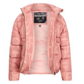 Retour - Puffer jas Gaby met all-over logoprint - Roze