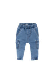 B.E.S.S. - Broek Jog Denim - Stone Wash
