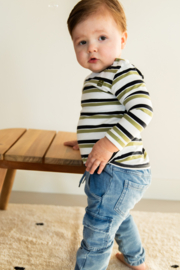 B.E.S.S. - Broek Jog Denim - Stone Wash