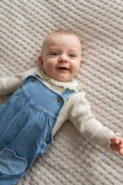 B.E.S.S. - Dungaree Hearts Jog Denim - Stone Wash