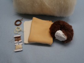 Materiaal pakket Olijfje Bouclé mohair