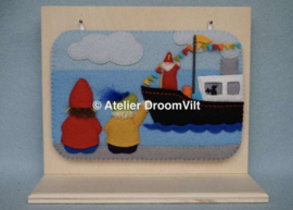 Seizoensbordje Zie ginds komt de stoomboot