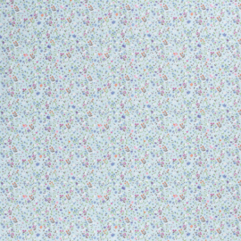 Katoen Poplin Millefleurs blauw