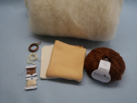 Materiaal pakket Olijfje met Woolly mohair