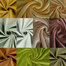 Nicky velours geel/groen/bruin tinten