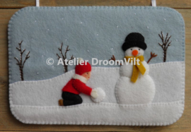 Patroonblad Seizoensbordje Winter