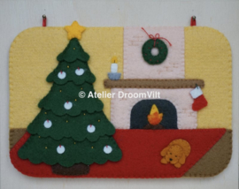 Patroonblad 'Seizoensbordje Bij de kerstboom