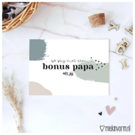 Ansichtkaart | Zo blij met een bonus papa als jij!