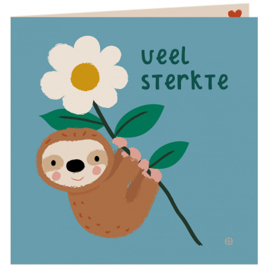 Dubbele kaart met envelop - Veel Sterkte!