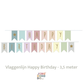 Vlaggenlijn Happy Birthday | Jabadabado