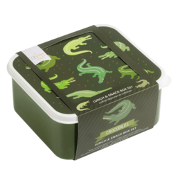 A Little Lovely Company | Lunch & Snack Box Set Krokodillen