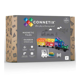 Connetix Rainbow Transport Pack | Magnetische tegels | 50 stuks