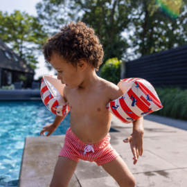 Zwembandjes 2-6 jaar Rood Wit Walvis | Swim Essentials