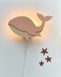 Houten wandlamp Walvis | Verslingerd aan Hout