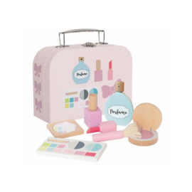 Make-up koffer met houten make-up set